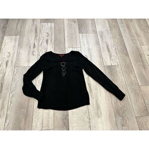 Red BKE black dressy blouse, size S